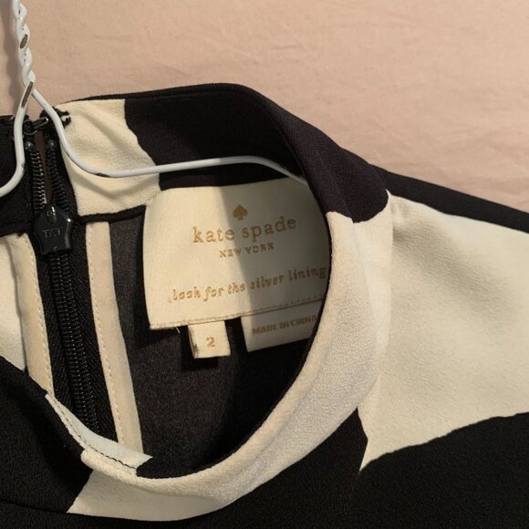 Kate Spade Black & White Dress Size 2 - Picture 4 of 6